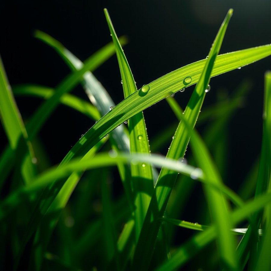 Healthy green grass close up
