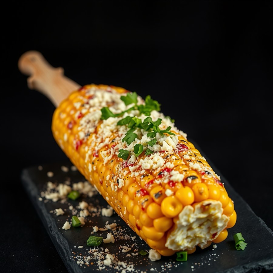 Mexican street corn with cotija cheese